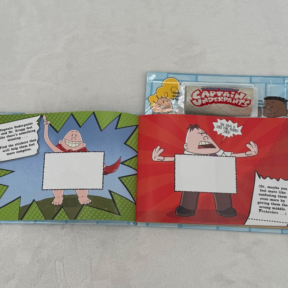 Scholastic Captain Underpants Let's Roll Sticker Activity Book for Kids Netflix - Picture 3 of 5